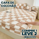 Capa de Colchão Peluciada Impermeável (Compre 1 Leve 2 + 2 Fronhas de Brinde)