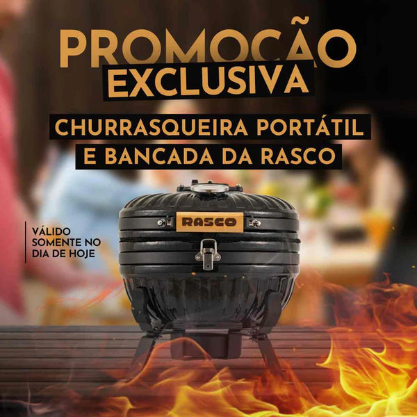 Churrasqueira Portátil e Bancada Da Rasco (Últimas Unidades)