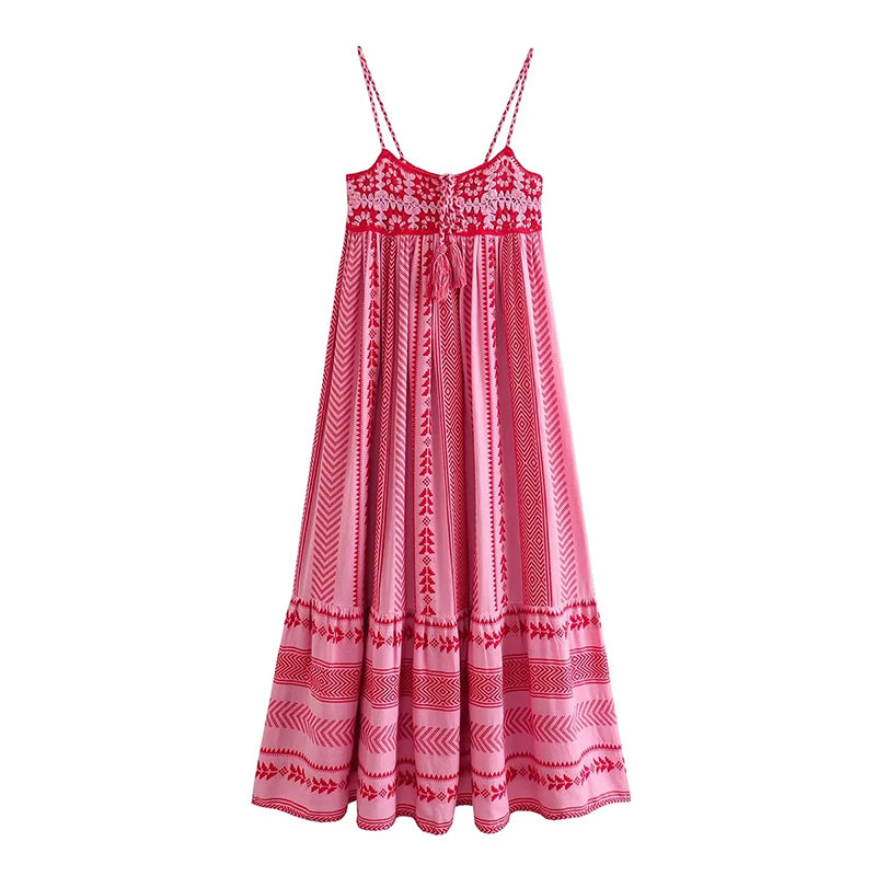 Vestido Mirian Longo Detalhe em Crochê