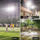 Kit 3 Luminárias LED Solar para Chácaras, Quintal, Comércio e Ruas - Parede ou Poste