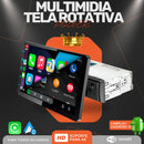 CENTRAL MULTIMIDIA UNIVERSAL WIFI ANDROID 12 TELA FLUTUANTE TOUCH 1DIN (PARA QUALQUER CARRO) + CÂMERA DE RÉ