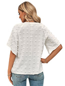 Blusa  Malú Tecido Texturizado Decote V