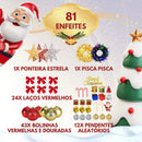Árvore Natal Pinheiro Premium 200 Galhos Enfeitada Decorada + Kit Completo Enfeites