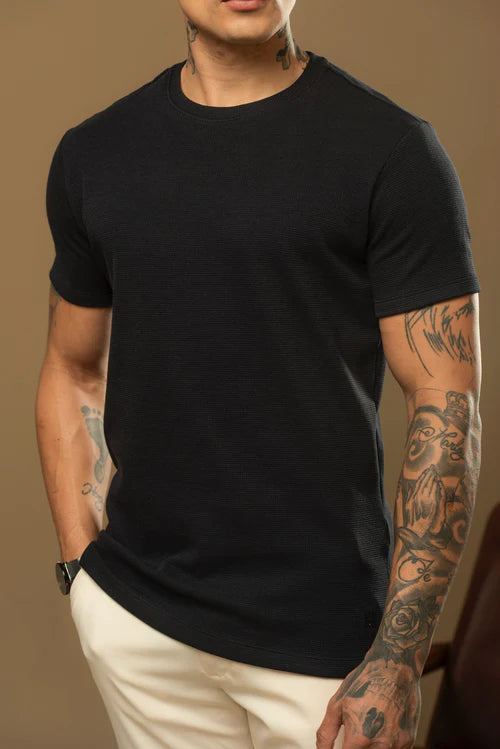 Kit com 5 Camisetas Texturizadas Malha Waffle Milano - Não amassa, não desbota e 0 transparência